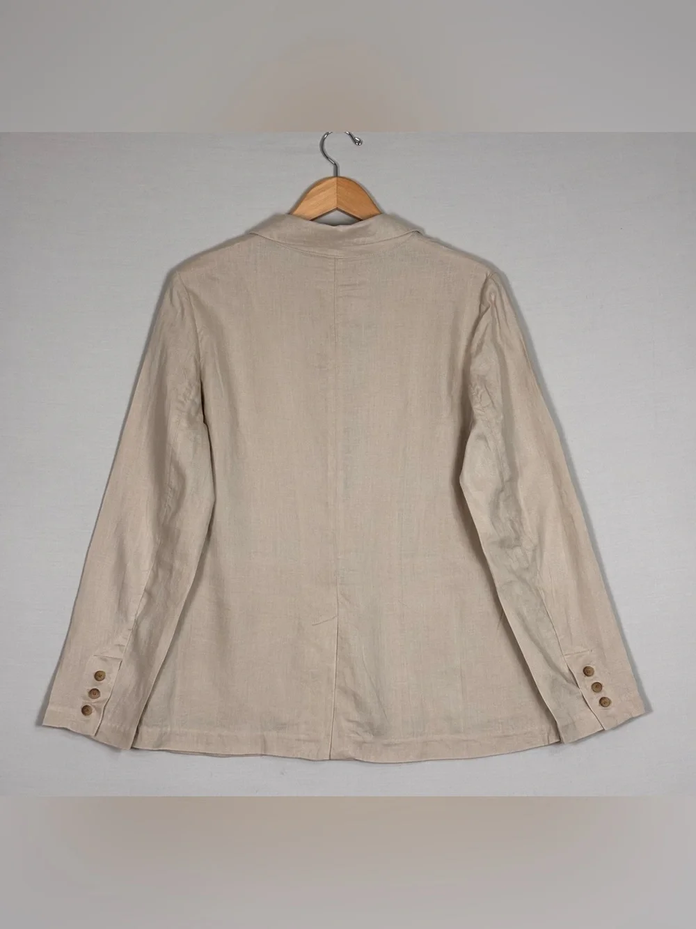 Quince 100% European Linen Blazer Jacket Driftwood Beige Size Medium